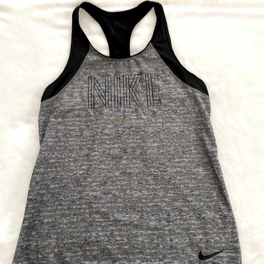 Nike Gray/Black Dri-Fit Tank Top Size SM